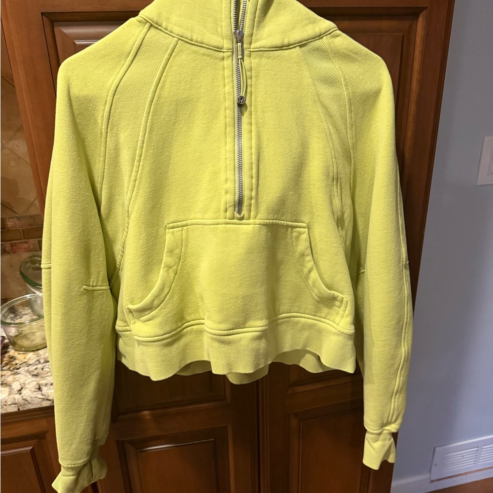 Lululemon Athletica Yellow Half-Zip Hoodie